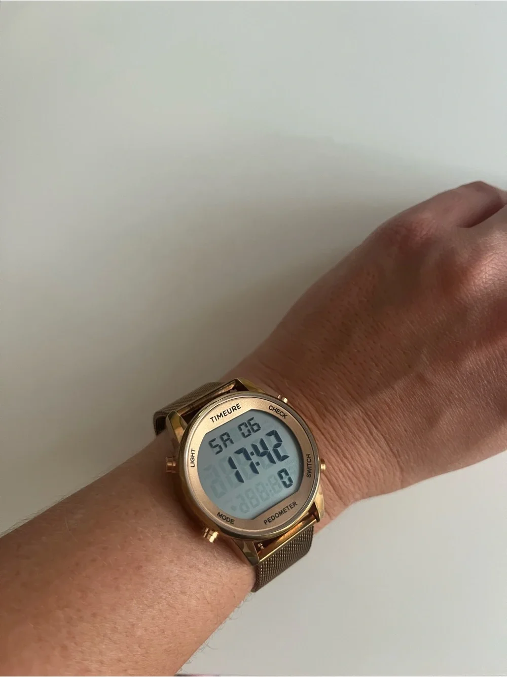 Timeur Digital Pedometer Watch - Rose Gold